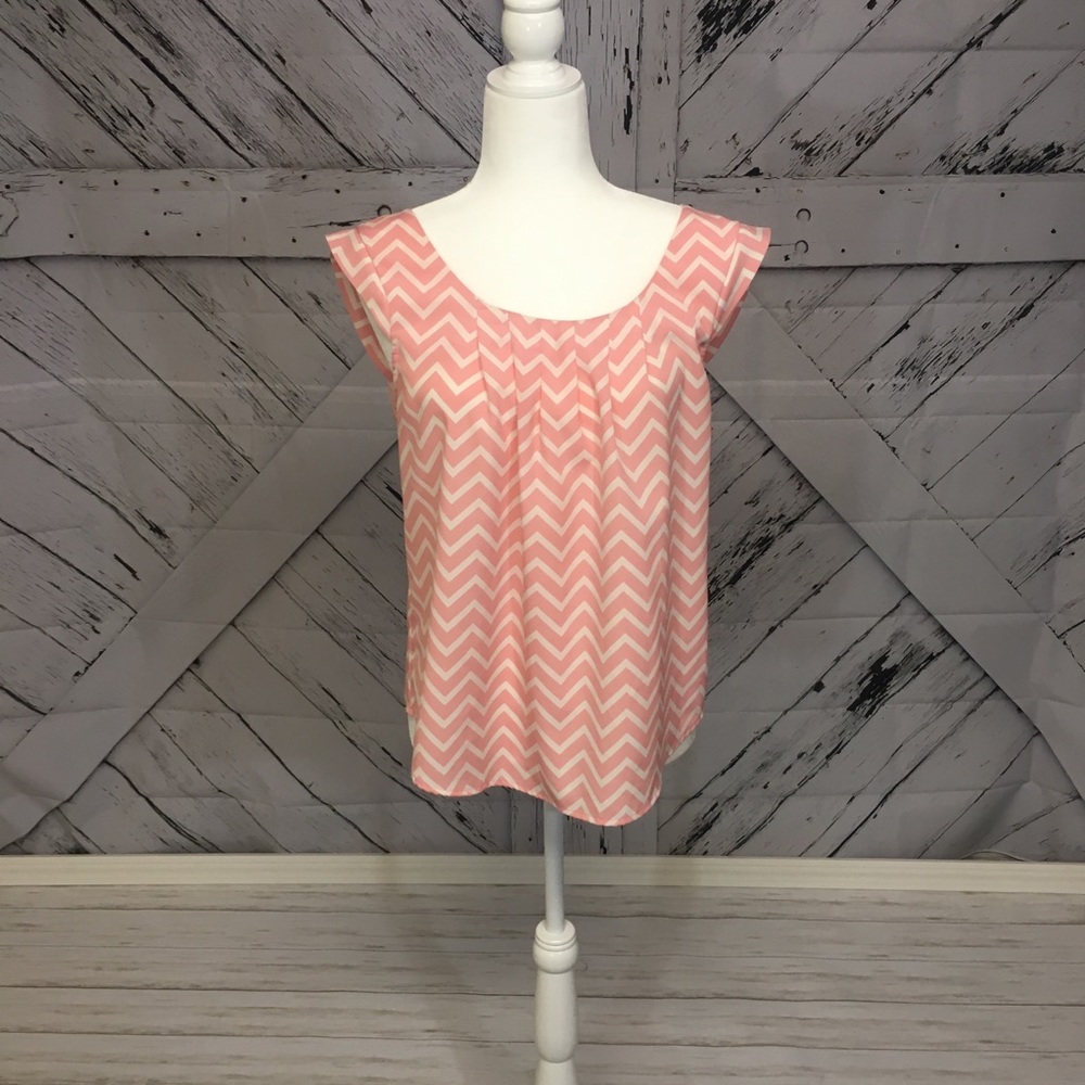 Pink Chevron Blouse